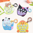 Mini Console de Jogos Pop It com Sons – Chaveiro Antiestresse Interativo