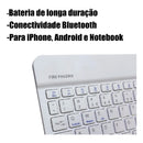 Kit Teclado e Mouse Bluetooth Sem Fio Recarregável ABNT2 para Notebook Tablet e Celular BK-8088