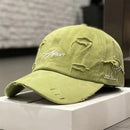 Boné Unissex Ajustável com Bordado e Argola Metálica Estilo Casual