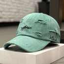 Boné Unissex Ajustável com Bordado e Argola Metálica Estilo Casual